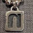 Rare Nine Inch Nails Nin Broken N Pendant Necklace Chrome Ball Like New 1995