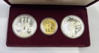 1984 U s  Olympics Gold   Silver Proof Commemorative 3 Coin Set With Box