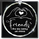 Friend Christmas Ornament Friends Are The Family We Choose Glass Ornament 