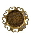 Antique Brass Islamic Openwork Dish Arabesque Decoration Calligraphy