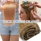 Thick Weft 100  Human Hair Extensions 8 Pieces Clip In Real Remy Hair Full Head