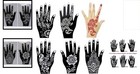 6 Sheets Floral Henna Tattoo Stencil Kit For Elegant Body Art - Waterproof