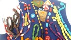 Estate Vintage Campfire Beads Lot Over 250 Beads  Badges  Vest More