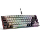 65  Gaming Keyboard  Wired Backlit Mini Keyboard  Ultra-compact Grey-black