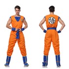 Dragon Ball Z Goku Adult Anime Costume Cosplay Optional Super Saiyan Wig