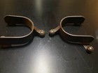 2 3 4  brown Iron W Silver Overlay Western Spurs 1   Wide 1 1 8   Extension Ball
