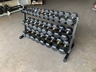 New 5   75 Lb Dumbbell Set   3-tier Heavy Duty Rack     Full Commercial Gym Bundle