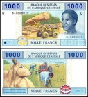 Central African States - Cameroon 1000 Francs  2002  P-207ue 2  Unc X 10 Pcs