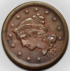 1857 Braided Hair Liberty Head Large Cent - Us 1c Copper Coin