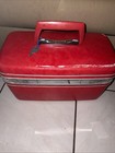 Vintage Red Samsonite Silhouette Train Makeup Case Kitchy With Key