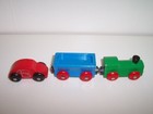 Eichhorn Wooden Train Green Engine Locomotive   Car Lot Fits Brio Thomas Track
