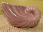 Vintage Pink Pottery Sea Shell Nautical Beach Coastal Decor Conch Planter Usa