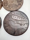 Vintage Hand-carved African Ebony Wood Coasters Carving Animals African Folk Art