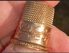 Antique Simons Bro  Gold Filled Gf Thimble  9 5g  And Silver Thimble  5 3g