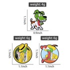 3pcs Jim Carrey The Mask Movie Characater Enamel Pins Pinback Badge Metal Brooch