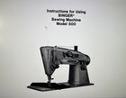 Large Deluxe-edition Instructions Manual Singer 500 500a Sewing Machine Color