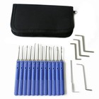 Stainless Steel 17 In 1 Multi-tool Key Pick Kit With Transparent Design Padlock