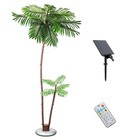 7ft Solar Lighted Palm Tree Artificial Fake Tree Lights Tiki Bar Pool Deck Decor