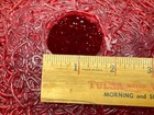 Vintage Mid Century Spaghetti Spun Lucite Hanging Swag Lamp Shade Only Red 12 