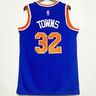 Karl-anthony Towns  32 New York Knicks Stitched Basketball Jersey Blue S-2xl