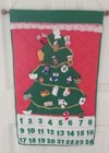 Vtg Felt Christmas Tree Advent Calendar 15  X 19    24 Felt Ornaments Handmade
