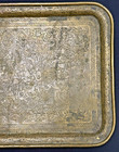 Antique Persian Brass Tray Hand-engraved Islamic Middle Eastern Art     Qajar Styl