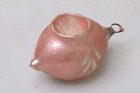Antique Vintage Glass Bumpy Double Indent Pink Drop Christmas Ornament Germany
