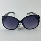 Fashion Big Sunglasses For Women Round  100  Uva-uvb Protection  Black Gradient