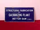Mettur Dam Original Antique Vintage Advt Tin Enamel Porcelain Sign Board C93
