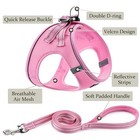 Dog Harness With Leash Set  Step-in Adjustable Puppy Pet S chest 14 -16   Pink