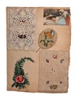 Antique Victorian Scrap Page W  Lace Paper  Die-cuts - 2 Sided - 11 x15 C  1880s