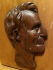 Abraham Lincoln Profile Hand Carved 8x10 Wood Plaque Dated 1939 Highly Detailed