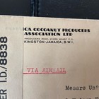1942 Examined Cover  Jamaica Cocoanut Producers  Myers Wharf To Nyc