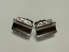 Vintage Anson 925 Sterling Silver Etched Rectangular  Cufflinks Cuff Links 24g