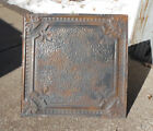 1890s Antique Victorian Ceiling Tin Tile Rivited Fleur De Li Shabby Chic Cottage