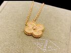 Van Cleef   Arpels Vintage Alhambra Necklace 1 Motifs 18k Yellow Gold