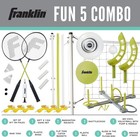 Franklin Sports Fun 5 Combo Outdoor Game Set Badminton Volleyball Flip Toss Disc