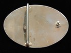 Oe17165  nos  1980s   cowboy On Horse   Engraved Silver Trophy Western Buckle