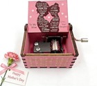 Wooden Hand-cranked Music Box  From Daughter To Mother  Gift To Mom  You Are    