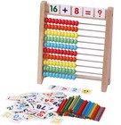 Wooden Abacus For Kids - 100 Counting Sticks And Number Toys Cards 1-100  Educat