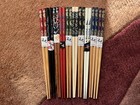 Awesome Wood Japanese Dragon Chopsticks W  Free Handmade Colorful Silk Holder