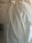 Vintage Lace Wedding Dress     Size 6     Romantic Tulle Skirt  Off-shoulder Sleeves