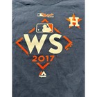 Majestic Houston Astros 2017 World Series T-shirt Mens Medium Navy Blue Mlb Tee