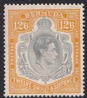 Bermuda Stamps 1944 12 6 Grey   Orange Yellow  issue 6 7  Mh Sg120c Cv   130