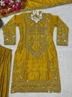 Launching Party Wear Chinon Silk Kurta Palazzo With Dupatta For Women   Girls