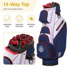 Shopsource 14 Way Golf Cart Bag   Molded Top Club Bags With Full-length Dividers