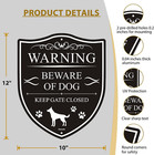 2-pack Beware Of Dog Signs For Fence  Warning Aluminum Sign Beware Of Dog  12x10