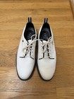 Footjoy Dryjoys Premiere Men   s Golf Shoes 8w White black Leather Spikeless