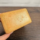 Italian Leather Playing Card Box Gilt Tooled W  2 Kem Decks