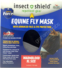 Mannapro Insect Shield Equine Fly Mask Warmblood Xl Size Equi-glo Nite Reflector